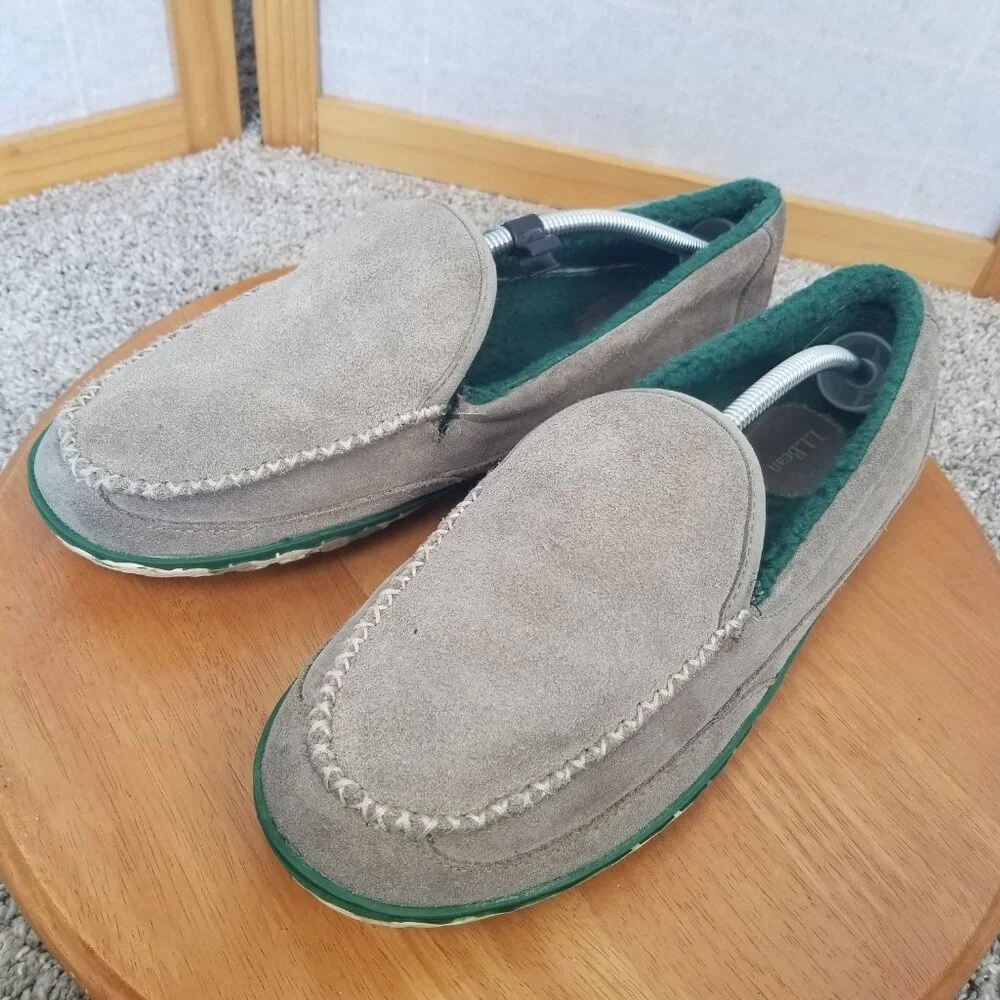 L.L.Bean Men's Mountain Moccasin Shoes Style 301052 Size 11 Gray Indoor Outdoor